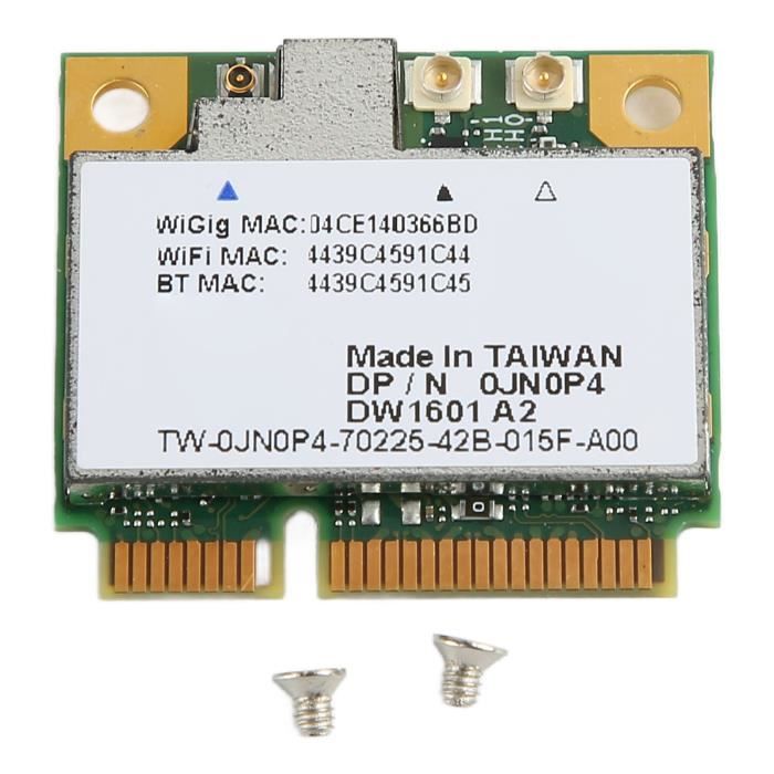 Carte WiFi PCI-E Mini Double Bande 2.4G/5Ghz + Bluetooth 4.2 - 433 Mbps, Compatible Windows 7/10
