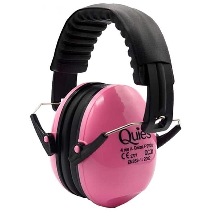 Protection auditive-Quies Casque Vert Anti-Bruit - Blister 1 Unité (Couleur : Rose)