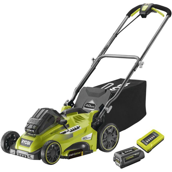 RYOBI Tondeuse 36V MAXPOWER Power Assist™ Ø coupe 40 cm ramassage et mulching + batterie 5 0 Ah & chargeur RLM36X41H50PG - vue 1