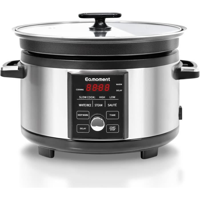 Mini Mijoteuse électrique En Céramique 1L - 200W, Minuterie 24h, Anti-brûlure Sec, Pour Soupes Et Ragoûts