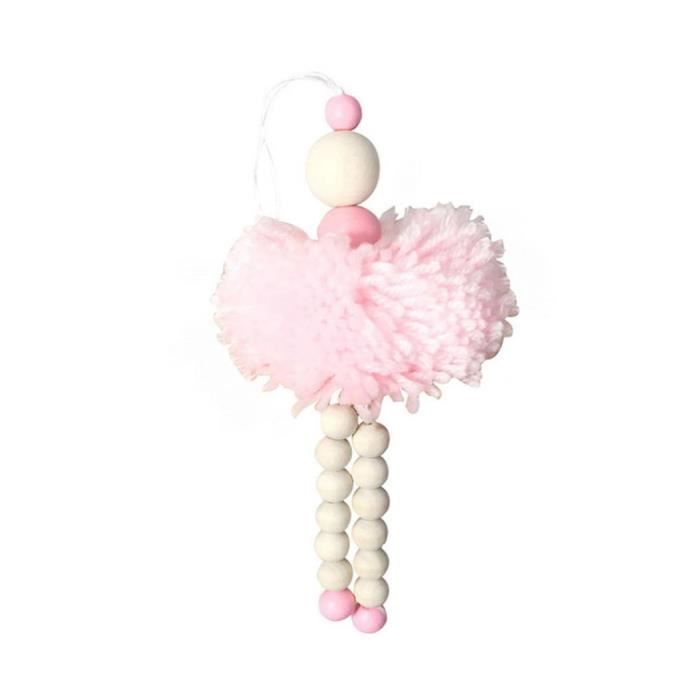 Eg _ Nordique Peluche Bois Perles Mural pendant Ornement Enfants Décoration 