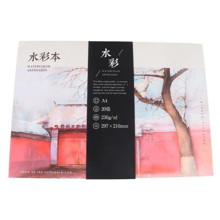 Carnet Aquarelle A6 60 Pages 280 G/m² - Papier Haute Qualité Pressé à Froid - Idéal Artistes