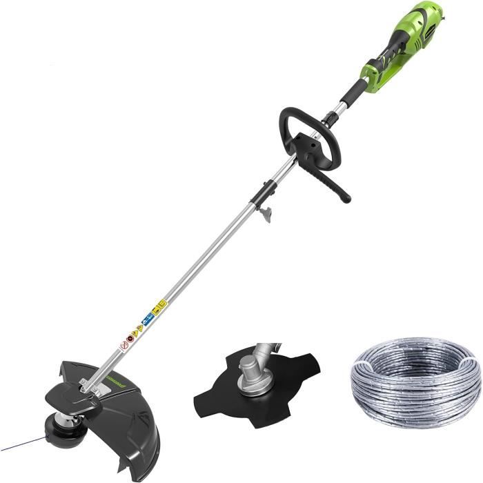Greenworks CoupeBordure Débroussailleuse à Fil Électrique 230V 40cm, Fil de Coupe 20m133