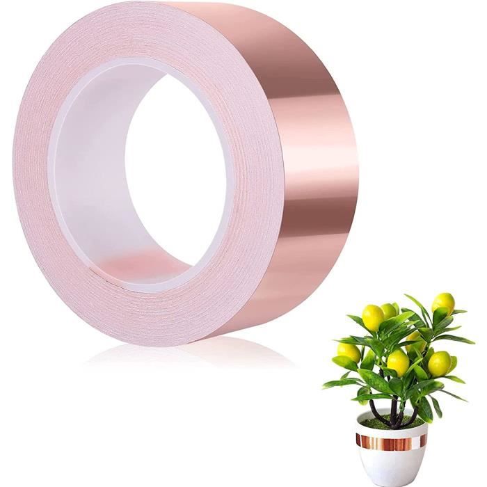 Ruban Adhésif En Cuivre TTYSHIP® 4 Rouleaux (6mm & 10mm X 20m) - Pour Blindage électrique Et Anti-escargots, Conductif Et étanche