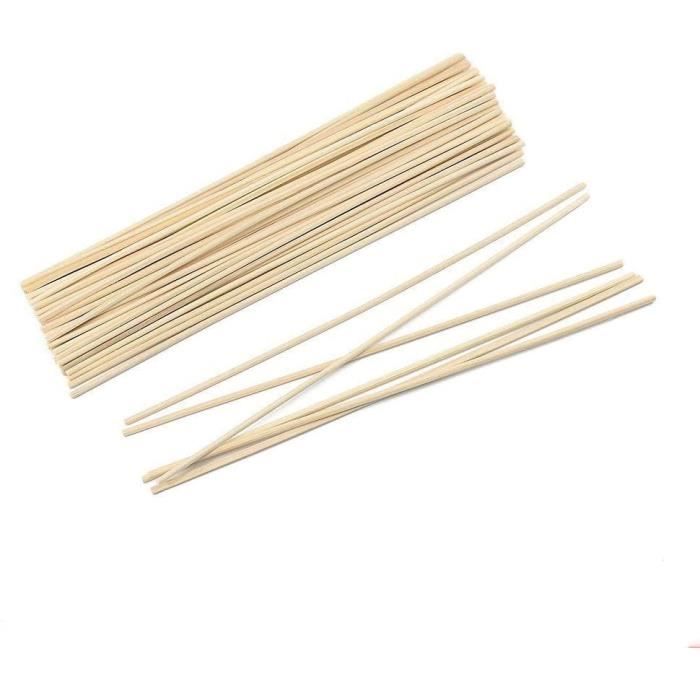 50 Bâtons De Rechange Pour Diffuseur à Brins - 20 Cm X 4 Mm - Noir - Ne Déteignent Pas