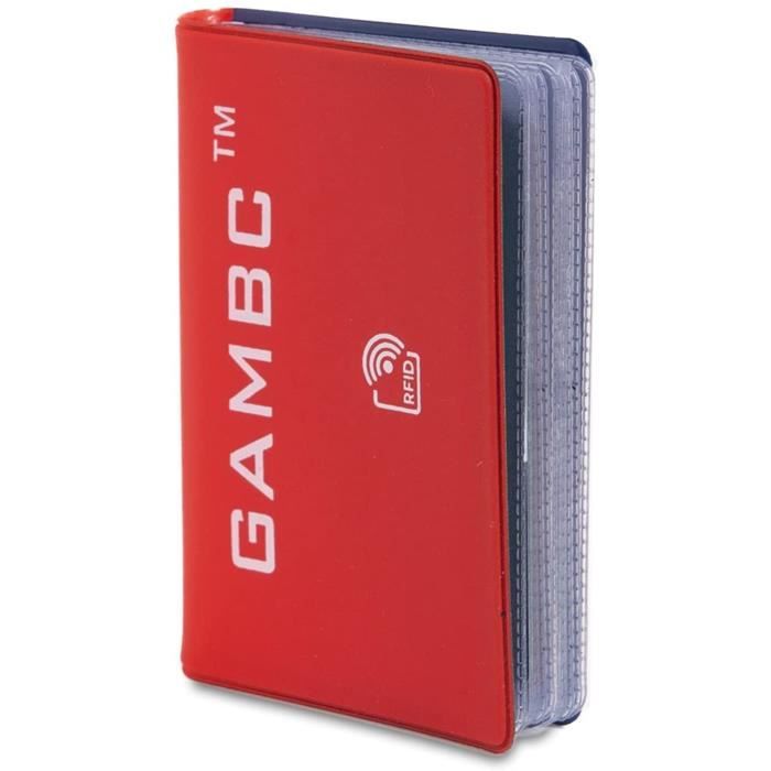 GAMBC Porte-cartes de crédit avec protection Rfid Protection Cartes de Crédit Contactless Wallet Homme Femme en Plastique Semi-rigide pour 10 Cartes 