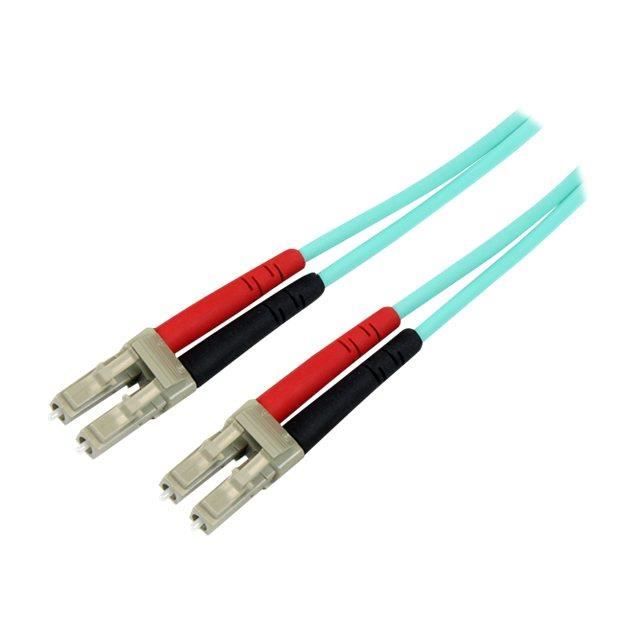 STARTECH Câble fibre optique duplex multimode 50/125 OM3 - 10 m - LC vers LC - Aqua