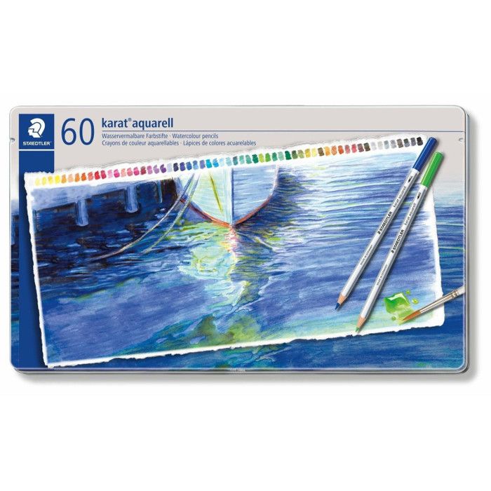 Crayons Aquarelle STAEDTLER Noris Club – Boîte De 24 Couleurs, Mine Résistante à L'eau
