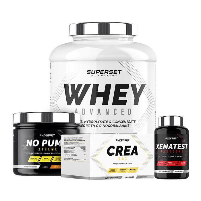 Programme Prise de Muscle Sec Expert Whey Protéine Préworkout