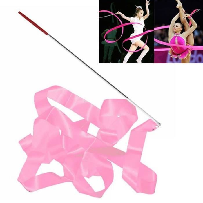 Ruban de Danse Gymnastique Rythmique 4M Cadeau Fille- Rose