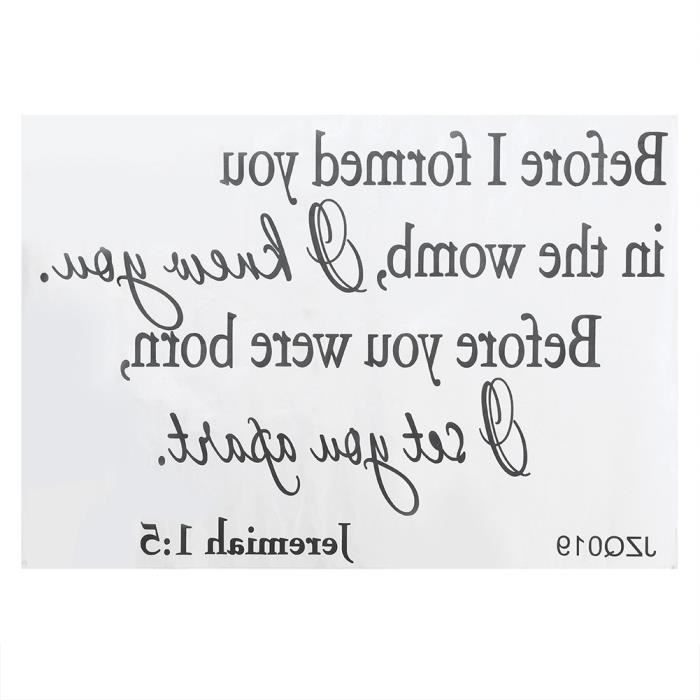 Tbest Autocollant de la Bible Bible Verse Stickers Muraux Citation