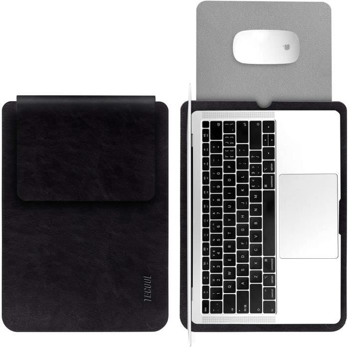 TECOOL 13 Pouces Housse Cuir Pochette Macbook Air / Pro 13