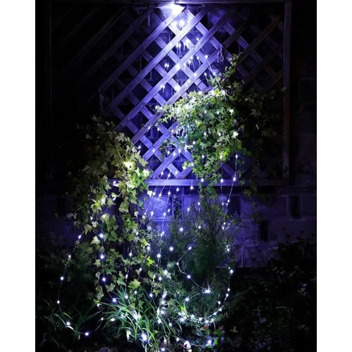 Guirlande Solaire étoile De Noël 2 Pièces 75 LED - Étanche IP65, 8 Modes, Décoration Extérieure Jardin Terrasse