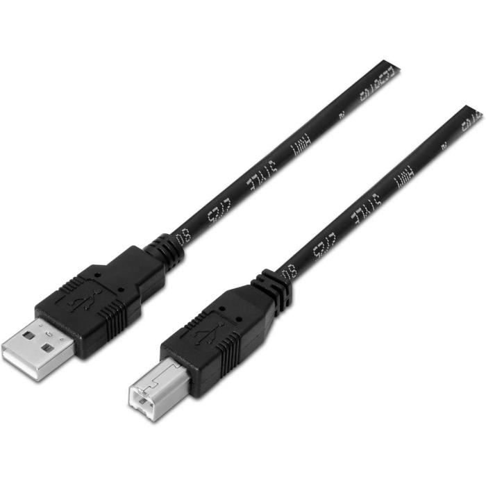 AISENS A101-0005 Cable USB 1 M USB 2.0 USB A USB B Negro