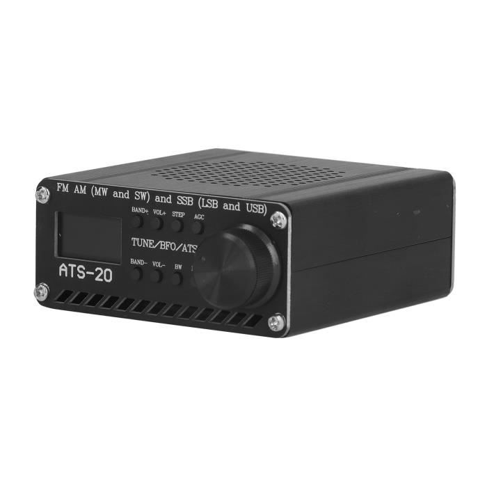Radio Portable à Ondes Courtes FM AM SW, Bluetooth 5.0, Radio Multibande Multifonction Avec Antenne Télescopique Pour Enfants âgés (Noir Rouge