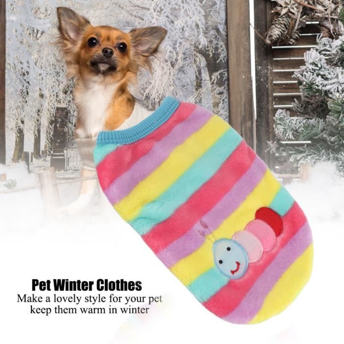 Comparer les prix de Pull d'hiver pour chien et chat - VGEBY - Motif de dessin animé - Respirant et chaud