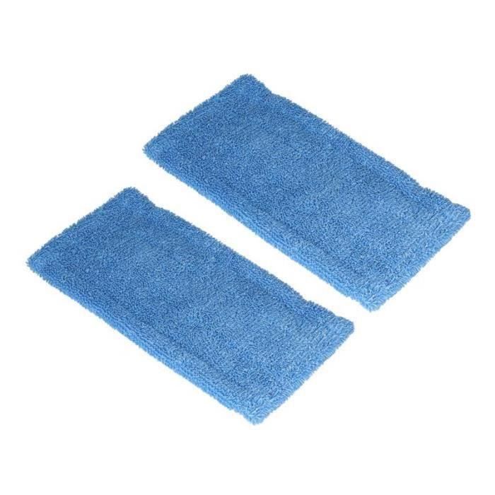 Lot De 4 Têtes De Rechange Microfibre Pour Balai Leifheit Clean Twist - Blanc/Bleu