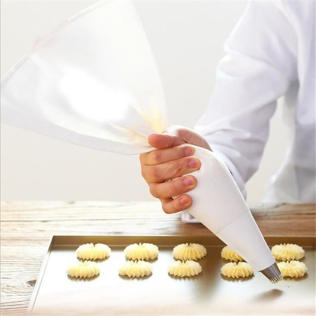 3 Poches à Douille Réutilisables Fyihoxi | 40, 35, 30cm | Coton Enduit | Pour Décoration Gâteaux