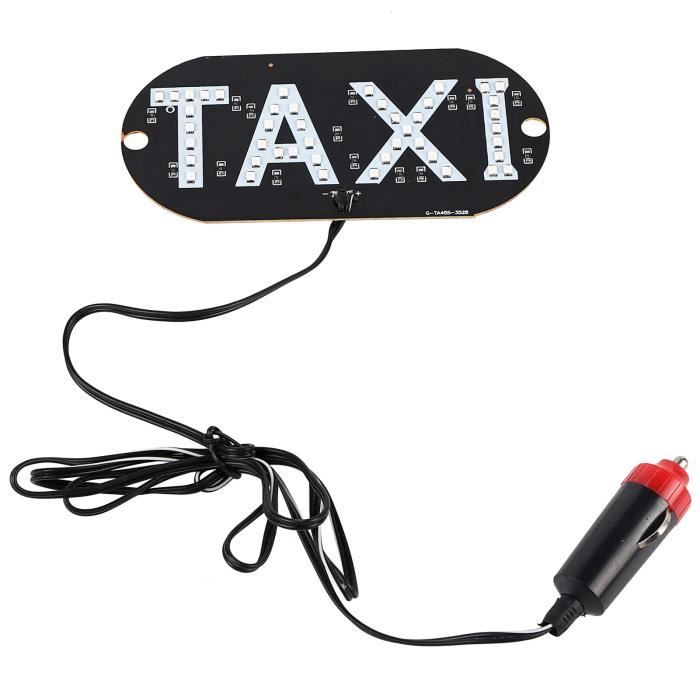 VILIERY 12 V Taxi Sign-Light, waterdicht magnetisch lichtpaneel op het dak van de taxicabine, taxi teken led-licht verzegelde basis, met 3 meter voedingskabel (WHITE