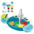 Jouets d'évier de cuisine Accessoires sensoriels Montessori avec eau courante Ensemble de jeu en plastique pour jeu de Veau bleu-1