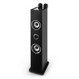 auna Karaboom Enceinte colonne avec fonction karaoké & interface Bluetooth (2 micros inclus, port USB, AUX ) - noir-1