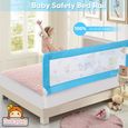 1.8M Barrière de lit pour bébé enfant système Protection Baby Bed Rail 180 x 64 cm Portable Barrière de Sécurité -SIE-1