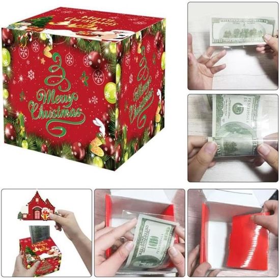 Tirelire De Noël Pour Cadeaux En Espèces, Boîte-Cadeau-Surprise De