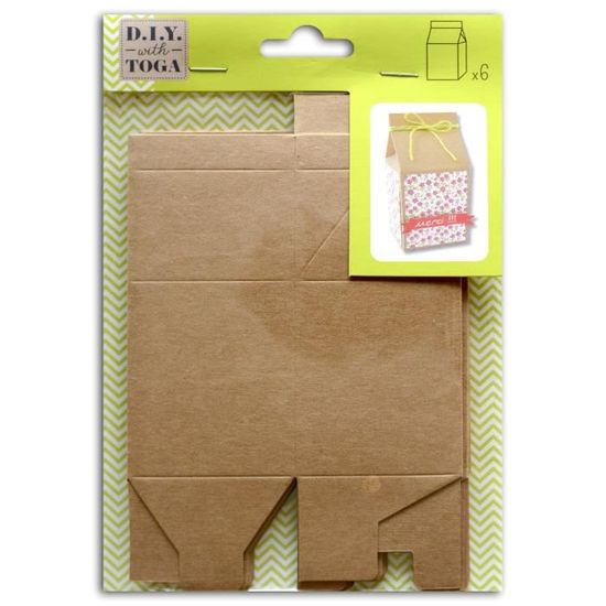 D I Y With Toga 6 Boites A Lait Kraft Cdiscount Beaux Arts Et Loisirs Creatifs
