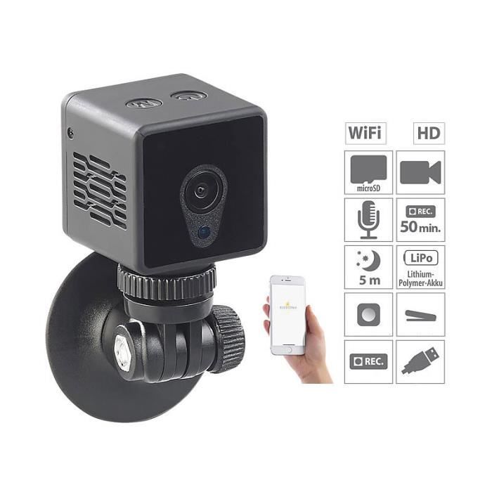 Mini caméra de surveillance IP connectée avec vision nocturne IPC