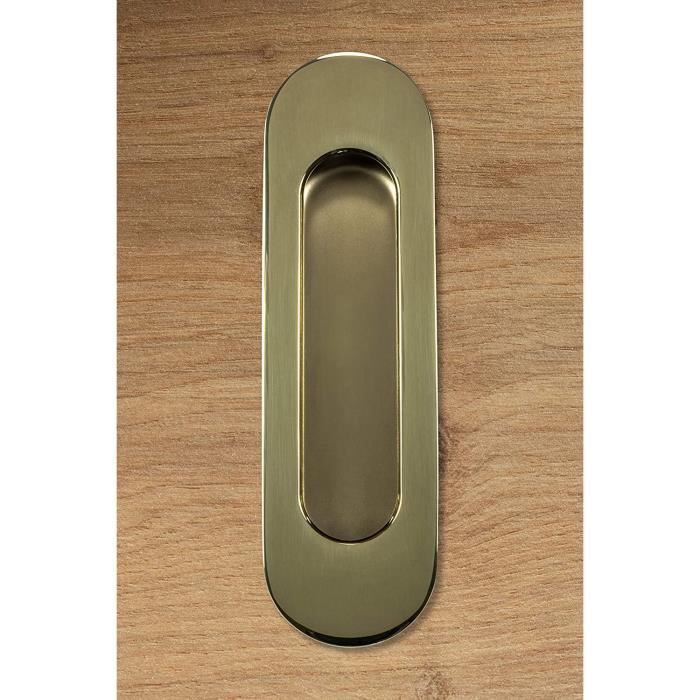 Poignée de porte coulissante ronde en acier inoxydable poli - H10204 ...