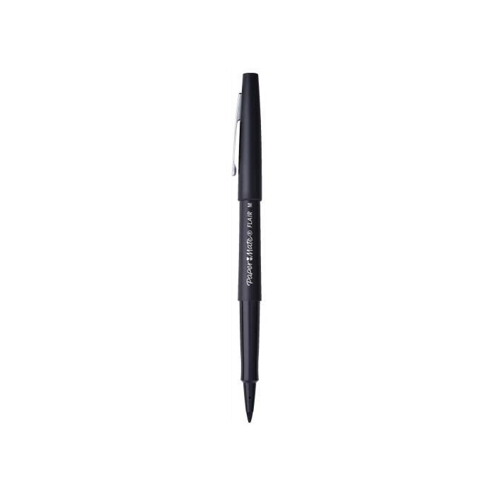 Paper Mate Flair Feutres Noir Lot De 2 - Pointe Moyenne Pour écriture Et Dessin