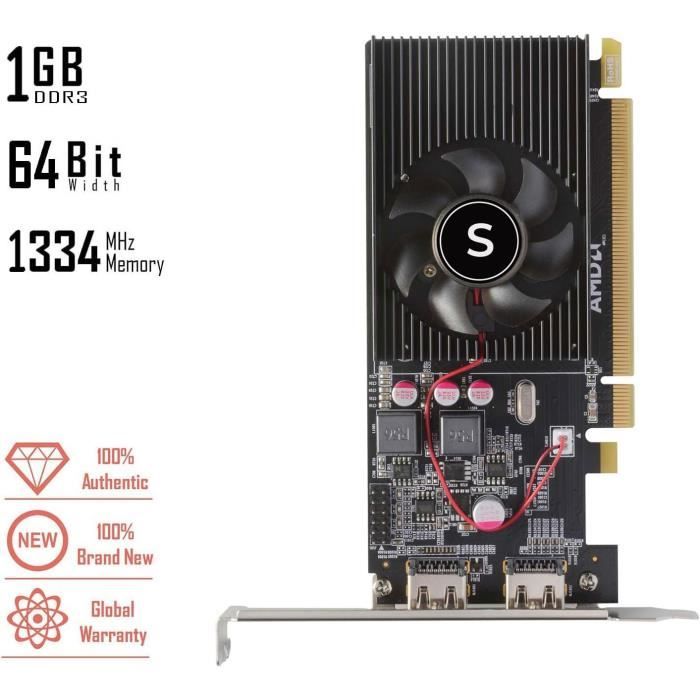 SAPLOS Radeon HD 6570 Carte Graphique, Dual HDMI, 1G GD3 64-bit, Cartes ...