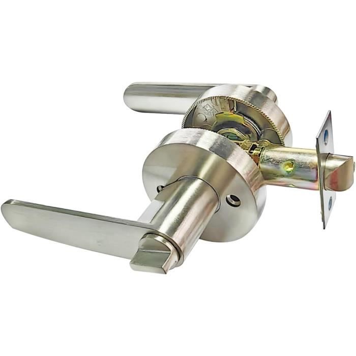 Qrity Verrou de Poignée de Porte à Levier Serrure Porte avec Clef, Serrure Porte en Zinc Alliage, Porte de La Chambre et Bureau, Taille de Verrou 60/70mm