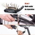 ROCKBROS - Multi-outils vélo 16 fonctions - Kit de réparation VTT - Noir-2