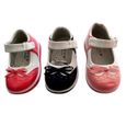 Chaussures Babies en Cuir Verni Blanc et Bleu pour Bébé Fille du 21 au 26-2