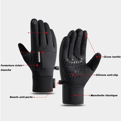2 Paires Gants De Cyclisme Enfants Thermiques - Écran Tactile, Antidérapants, Pour Vélo, Ski, Randonnée
