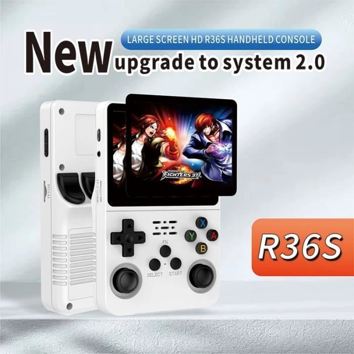Console De Jeu Portable Rétro R36S - 40 000 Jeux Préinstallés - Écran IPS 3,5 Pouces - Processeur RK3326 - 128 Go