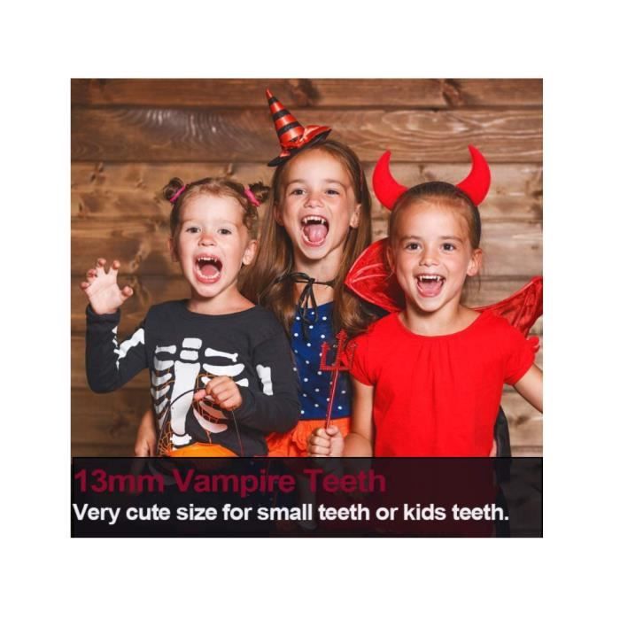 Lot De 12 Dents De Vampire Pour Adultes, Lavables, Effrayantes, Pour