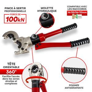 SERTISSEUSE CONTRE-PLAQUÉ ET Cuivre Hydraulique En ergal Matrices Th