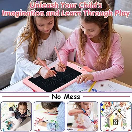 Tablette LCD 16 Pouces – Ardoise Magique Colorée – Jouet Éducatif Écologique – 3-12 Ans – Cadeau Anniversaire Noël
