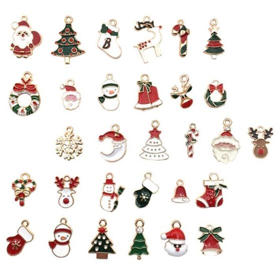 16 pièces Noël Pour Fabrication De Bijoux Noël Pendentif Acrylique Noël  Bijou DIY Pour Vacances Boucles D'oreilles, Mode en ligne