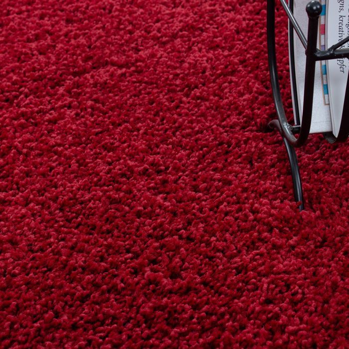 Types Rouge Carpetsale24 Uni Tapis de Salon Shaggy Uni Tapis Rouge 160x230 cm ...