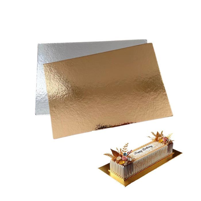Lot de 8 plateaux à gâteau ronds en carton - Diamètre : 20 cm - Dessous à gâteau - Réutilisables - Pour le transport de gâteaux - Doré et argenté