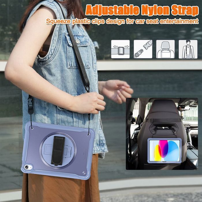 Protection Caméra IPad A16 ProCase Étui Fin IPad 11" 2025/2022 - Coque TPU Souple Avec Porte-Crayon - Protection Complète Coque IPad A16 2025