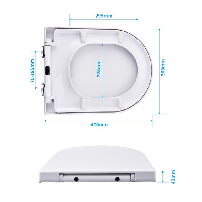 Abattant WC frein de chute soft close siège de toilette cuvette