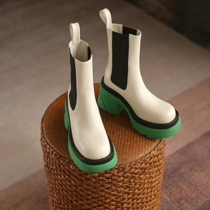 Bottines plateforme blanche outlet