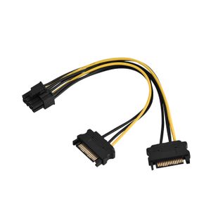 Adaptateur Alimentation Carte Graphique PCIe 6 Vers 2x8 Broches - 18cm - Pour Configurations SLI/Crossfire