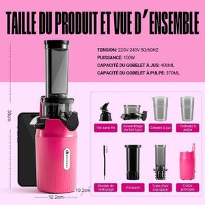 Extracteur De Jus H.Koenig – Compact 0,8L – Inox – Pression Lente – Silencieux