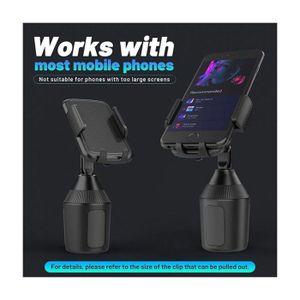 Support Téléphone Voiture Ventilation - Rotation 360°, Clip Renforcé, Compatible 4-7 Pouces (iPhone, Samsung...)