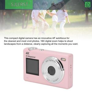 Appareil Photo Numérique 4K 48MP Lecnippy - Autofocus - Zoom 16X - Carte 32Go - Écran 2.8" - Blanc